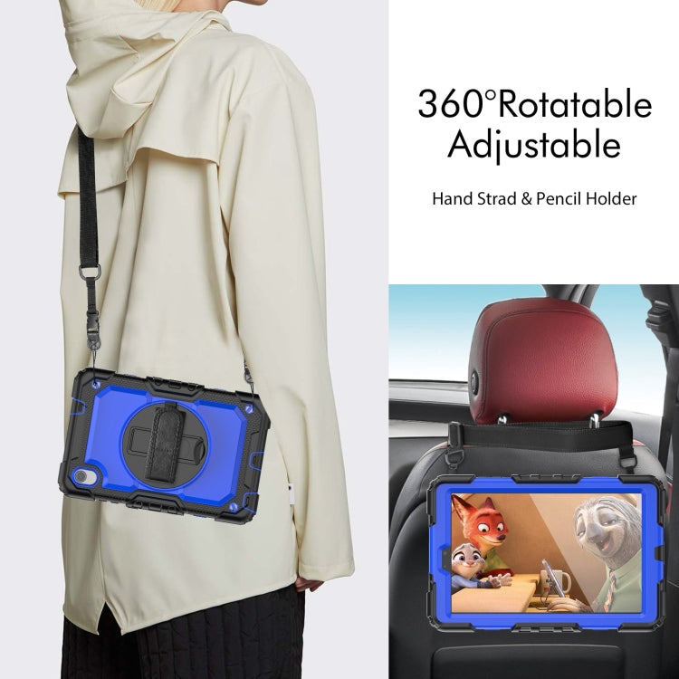 For Lenovo Tab M8 HD 2020/2019 Silicone Hybrid PC Tablet Case with Shoulder Strap(Blue PC) - Lenovo by PMC TechLife | Online Shopping South Africa | PMC TechLife | Buy Now Pay Later Mobicred