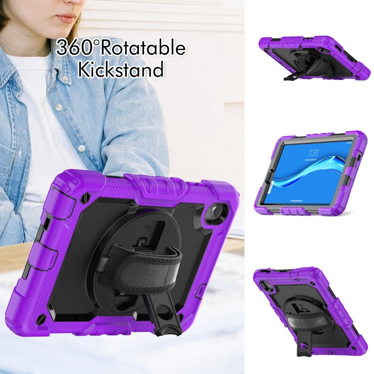 For Lenovo Tab M8 HD 2020/2019 Silicone Hybrid PC Tablet Case with Shoulder Strap(Purple) - Lenovo by PMC TechLife | Online Shopping South Africa | PMC TechLife | Buy Now Pay Later Mobicred