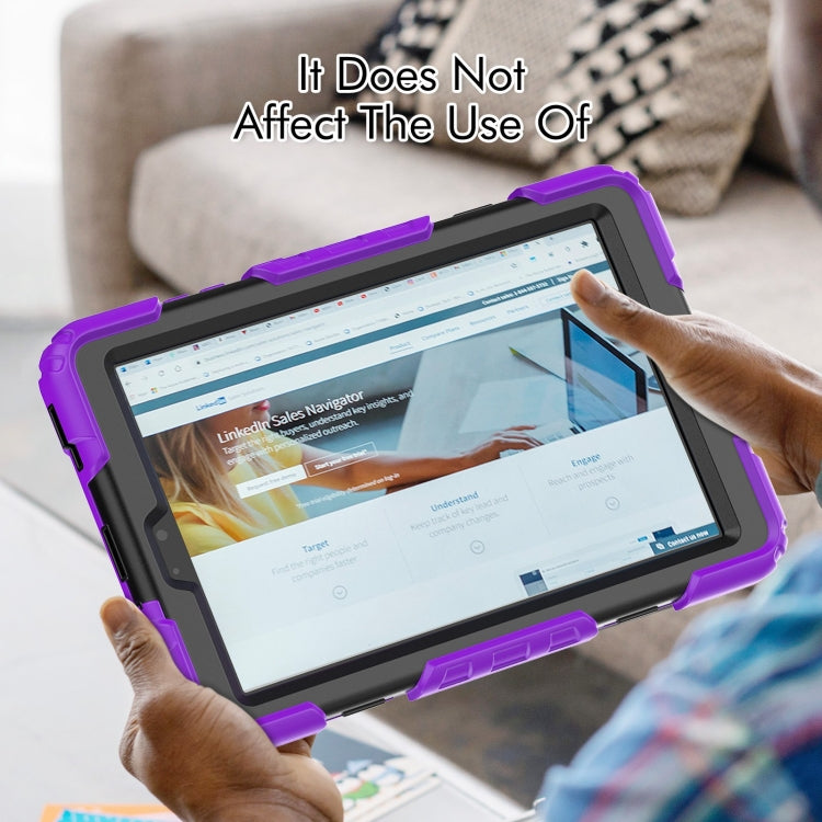 For Lenovo Tab M8 HD 2020/2019 Silicone Hybrid PC Tablet Case with Shoulder Strap(Purple) - Lenovo by PMC TechLife | Online Shopping South Africa | PMC TechLife | Buy Now Pay Later Mobicred