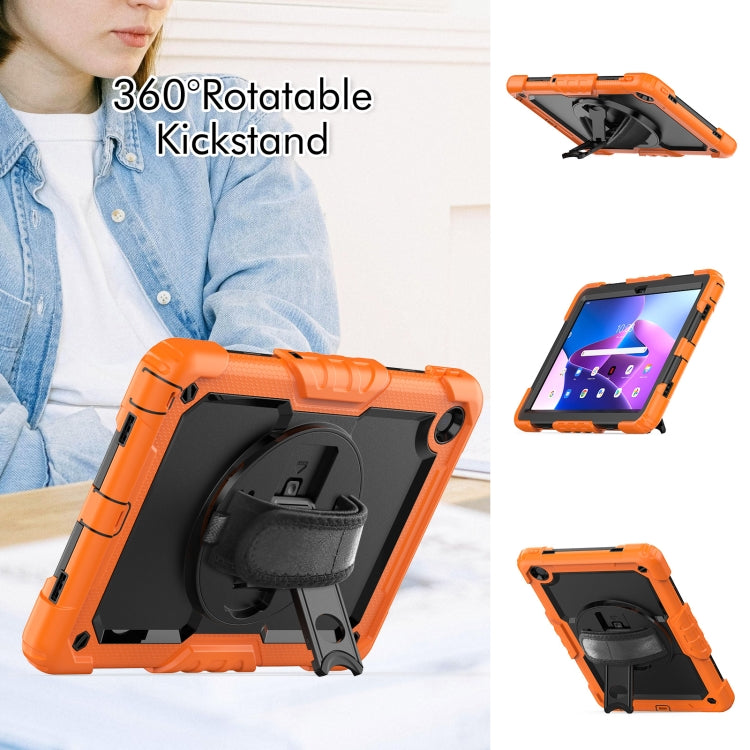 For Lenovo Tab M10 Plus 10.6 Gen 3rd Silicone Hybrid PC Tablet Case with Shoulder Strap(Orange) - Lenovo by PMC TechLife | Online Shopping South Africa | PMC TechLife | Buy Now Pay Later Mobicred