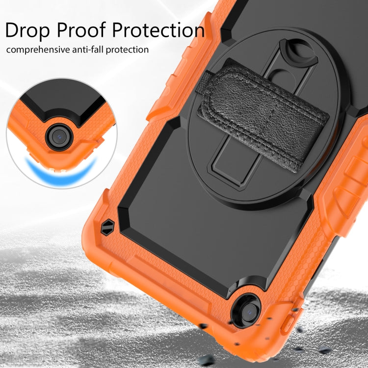 For Lenovo Tab M10 Plus 10.6 Gen 3rd Silicone Hybrid PC Tablet Case with Shoulder Strap(Orange) - Lenovo by PMC TechLife | Online Shopping South Africa | PMC TechLife | Buy Now Pay Later Mobicred