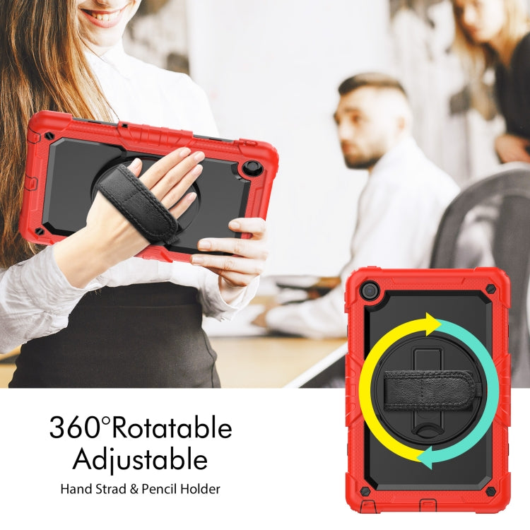 For Lenovo Tab M10 Plus 10.6 Gen 3rd Silicone Hybrid PC Tablet Case with Shoulder Strap(Red) - Lenovo by PMC TechLife | Online Shopping South Africa | PMC TechLife | Buy Now Pay Later Mobicred