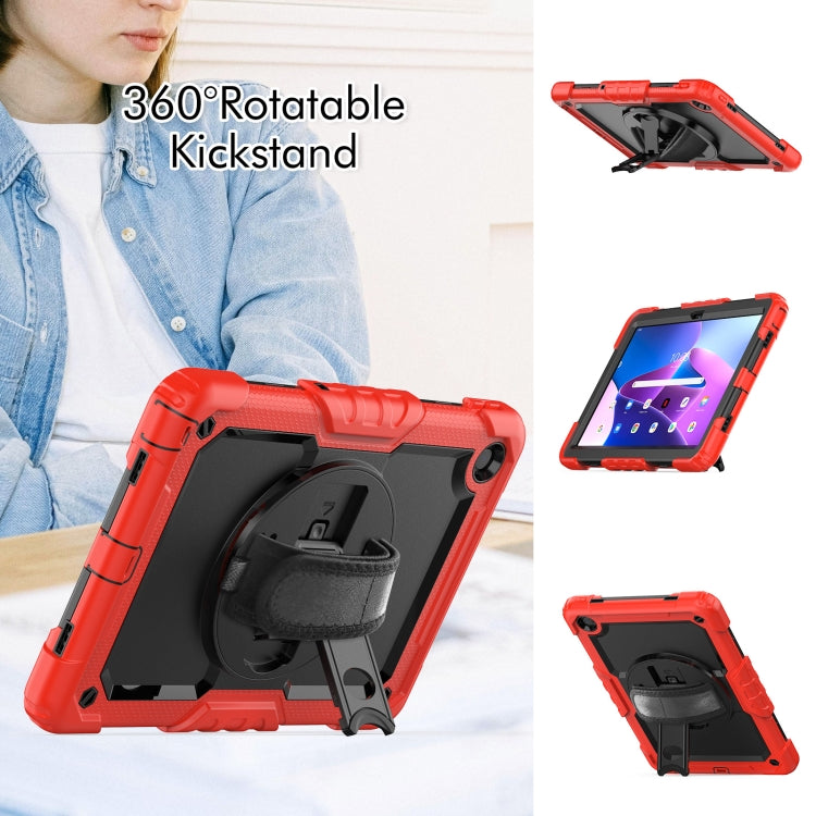For Lenovo Tab M10 Plus 10.6 Gen 3rd Silicone Hybrid PC Tablet Case with Shoulder Strap(Red) - Lenovo by PMC TechLife | Online Shopping South Africa | PMC TechLife | Buy Now Pay Later Mobicred