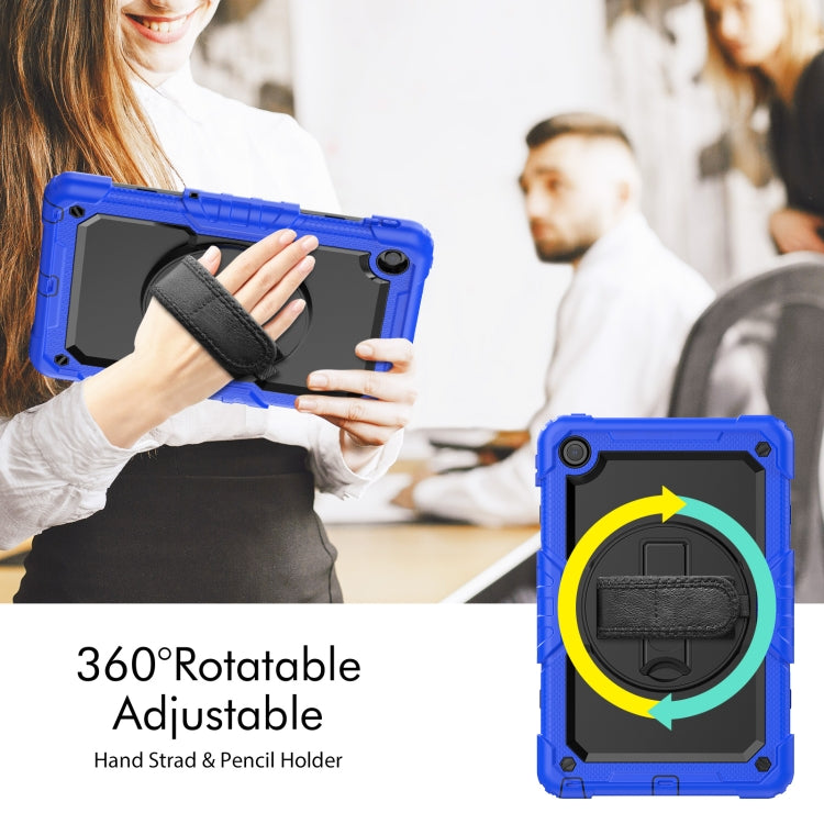 For Lenovo Tab M10 Plus 10.6 Gen 3rd Silicone Hybrid PC Tablet Case with Shoulder Strap(Blue) - Lenovo by PMC TechLife | Online Shopping South Africa | PMC TechLife | Buy Now Pay Later Mobicred