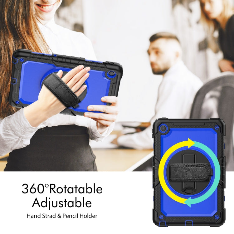 For Lenovo Tab M10 Plus 10.6 Gen 3rd Silicone Hybrid PC Tablet Case with Shoulder Strap(Blue PC) - Lenovo by PMC TechLife | Online Shopping South Africa | PMC TechLife | Buy Now Pay Later Mobicred