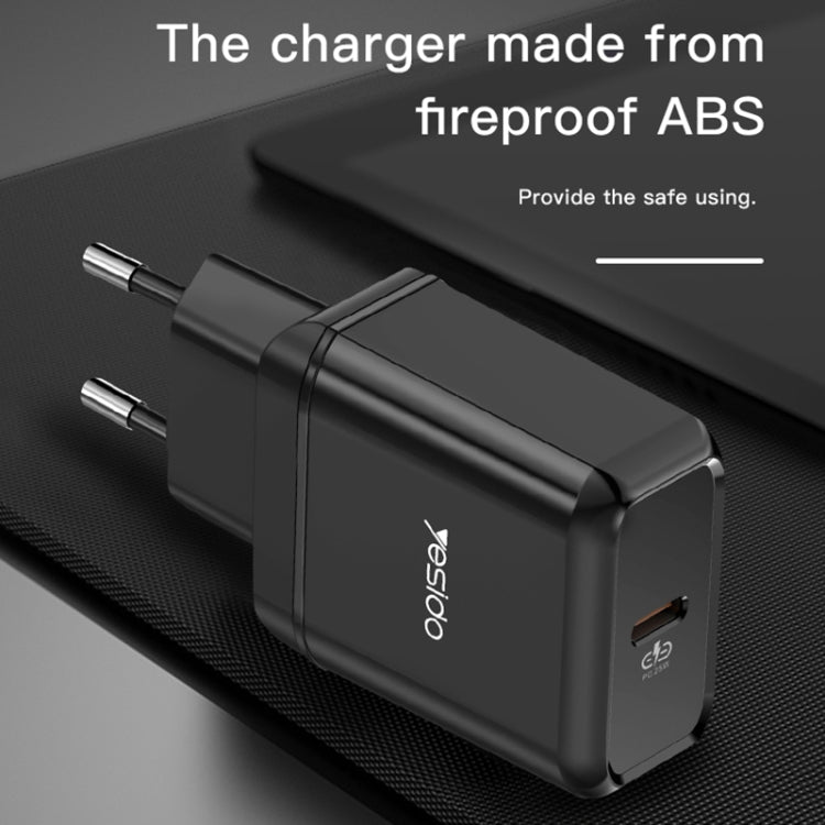 Yesido YC-29 PD 25W Type-C Port Fast Charger(EU Plug) - USB Charger by Yesido | Online Shopping South Africa | PMC TechLife | Buy Now Pay Later Mobicred