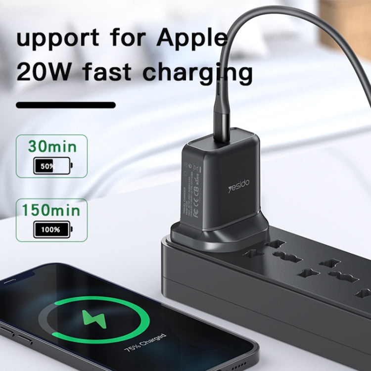 Yesido YC-29 PD 25W Type-C Port Fast Charger(UK Plug) - free shipping - PMC TechLife - Order now!