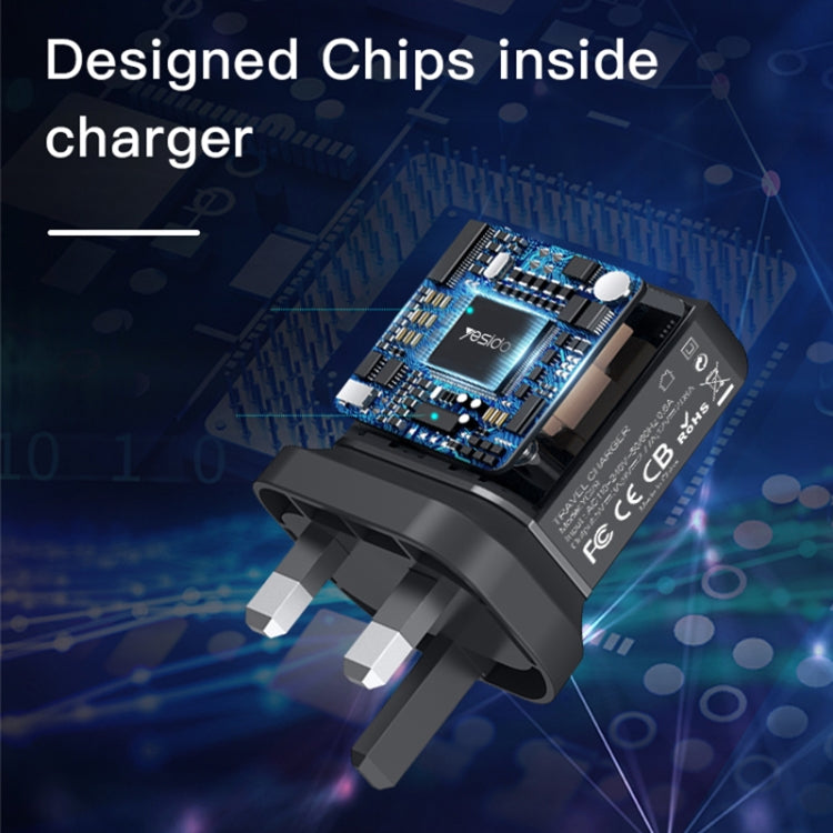 Yesido YC-29 PD 25W Type-C Port Fast Charger(UK Plug) - free shipping - PMC TechLife - Order now!