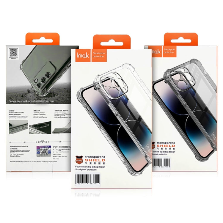 For Xiaomi 14 5G imak Shockproof Airbag TPU Phone Case(Transparent Black) - free shipping - PMC Jewellery - Order now!