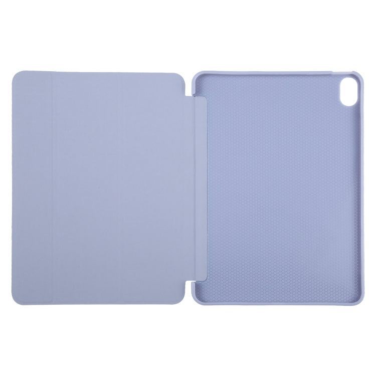 For iPad 10.9 2022 / Air 5 / Air 4 GEBEI 3-folding Holder Shockproof Flip Leather Tablet Case(Light Purple) - free shipping - PMc TechLife - Order now!
