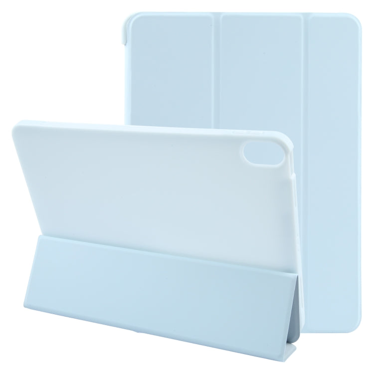 For iPad 10.9 2022 / Air 5 / Air 4 GEBEI 3-folding Holder Shockproof Flip Leather Tablet Case(Sky Blue) - free shipping - PMc TechLife - Order now!