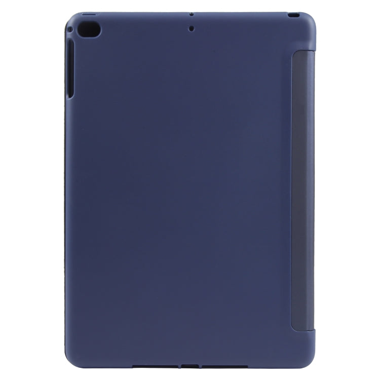 For iPad 9.7 2018 & 2017 / Air / Air2 GEBEI 3-folding Holder Shockproof Flip Leather Tablet Case(Dark Blue) - free shipping - PMc TechLife - Order now!