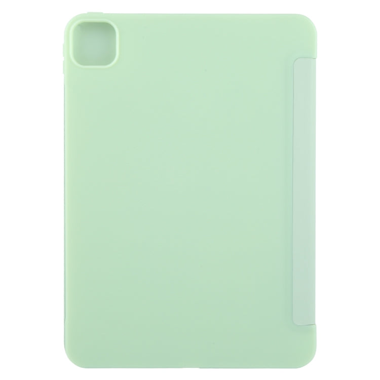 For iPad Air 11 2024 GEBEI 3-folding Holder Shockproof Flip Leather Tablet Case(Green) - iPad Air 11 2024 Cases by GEBEI | Online Shopping South Africa | PMC TechLife | Buy Now Pay Later Mobicred