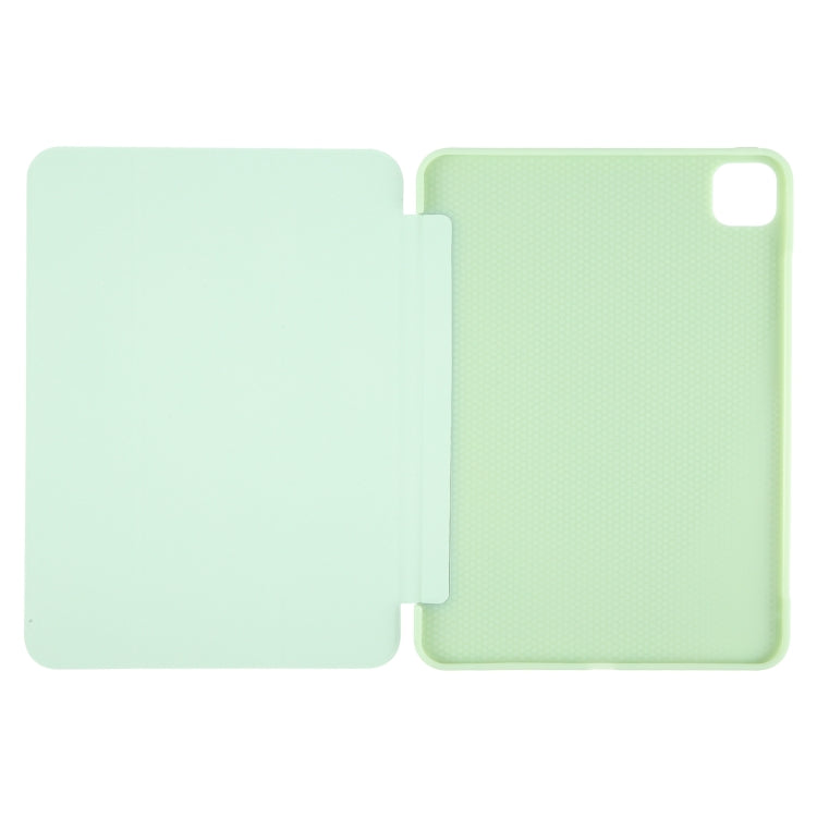 For iPad Air 11 2024 GEBEI 3-folding Holder Shockproof Flip Leather Tablet Case(Green) - iPad Air 11 2024 Cases by GEBEI | Online Shopping South Africa | PMC TechLife | Buy Now Pay Later Mobicred