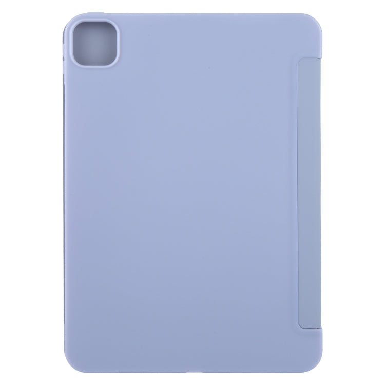 For iPad Air 13 2025 / 2024 GEBEI 3-folding Holder Shockproof Flip Leather Tablet Case(Light Purple) - iPad Air 13 2025 / 2024 Cases by GEBEI | Online Shopping South Africa | PMC TechLife | Buy Now Pay Later Mobicred
