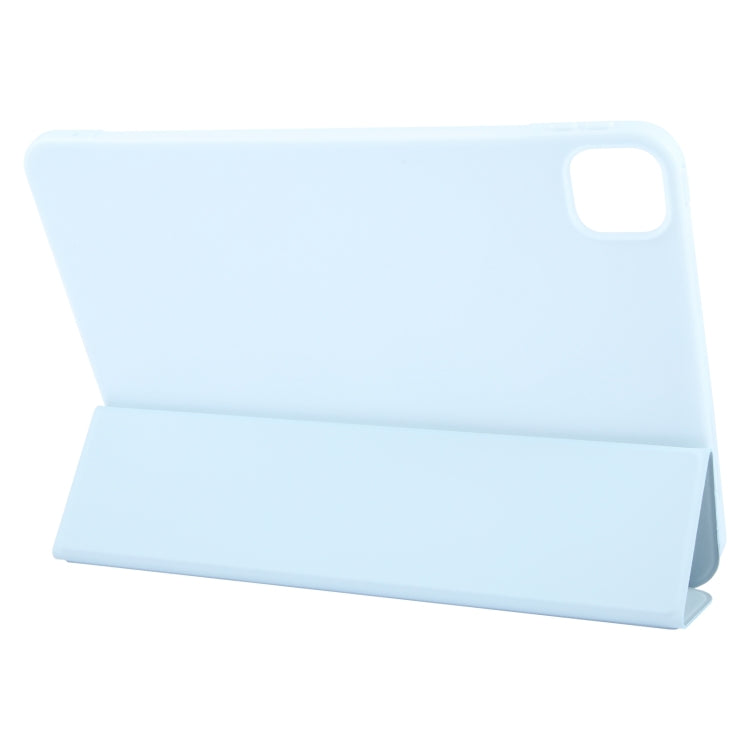 For iPad Pro 13 2024 GEBEI 3-folding Holder Shockproof Flip Leather Tablet Case(Sky Blue) - iPad Pro 13 2024 Cases by GEBEI | Online Shopping South Africa | PMC TechLife | Buy Now Pay Later Mobicred