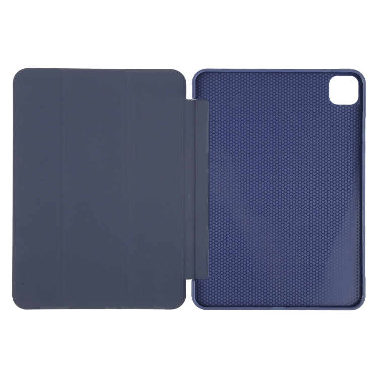 For iPad Pro 13 2024 GEBEI 3-folding Holder Shockproof Flip Leather Tablet Case(Dark Blue) - iPad Pro 13 2024 Cases by GEBEI | Online Shopping South Africa | PMC TechLife | Buy Now Pay Later Mobicred