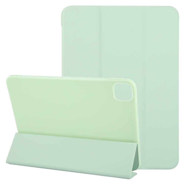 For iPad Pro 13 2024 GEBEI 3-folding Holder Shockproof Flip Leather Tablet Case(Green) - iPad Pro 13 2024 Cases by GEBEI | Online Shopping South Africa | PMC TechLife | Buy Now Pay Later Mobicred