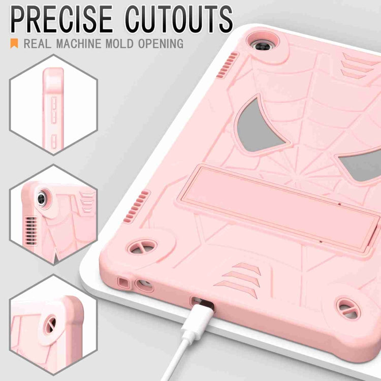 For Lenovo Tab M10 3rd Gen Spider Texture Silicone Hybrid PC Tablet Case with Shoulder Strap(Rose Gold) - Lenovo by PMC TechLife | Online Shopping South Africa | PMC TechLife | Buy Now Pay Later Mobicred