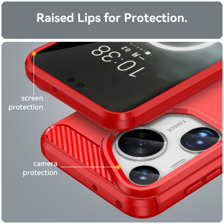 For Huawei Pura 70 Ultra Brushed Texture Carbon Fiber TPU Phone Case(Red) - free shipping - PMC Jewellery - Order now!