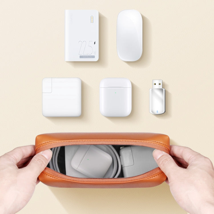 Waterproof PU Leather Laptop Accessory Bag(Dark Blue) - Other by PMC TechLife | Online Shopping South Africa | PMC TechLife | Buy Now Pay Later Mobicred