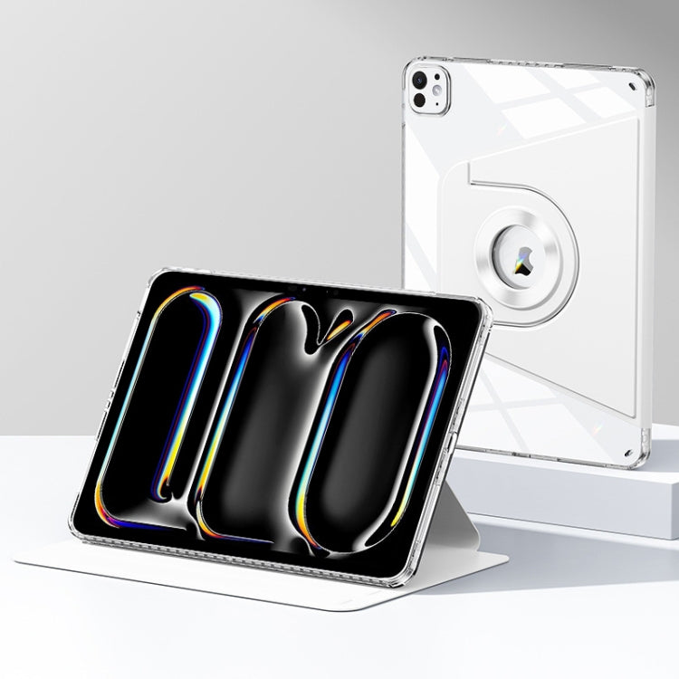 For iPad Pro 11 2024 Magnetic Split Leather Smart Tablet Case(White) - iPad Pro 11 2024 Cases by PMC TechLife | Online Shopping South Africa | PMC TechLife | Buy Now Pay Later Mobicred