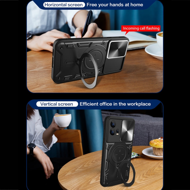 For Motorola Edge 30 Fusion CD Texture Sliding Camshield Magnetic Holder Phone Case(Purple) - free shipping - PMC TechLife - Order now!