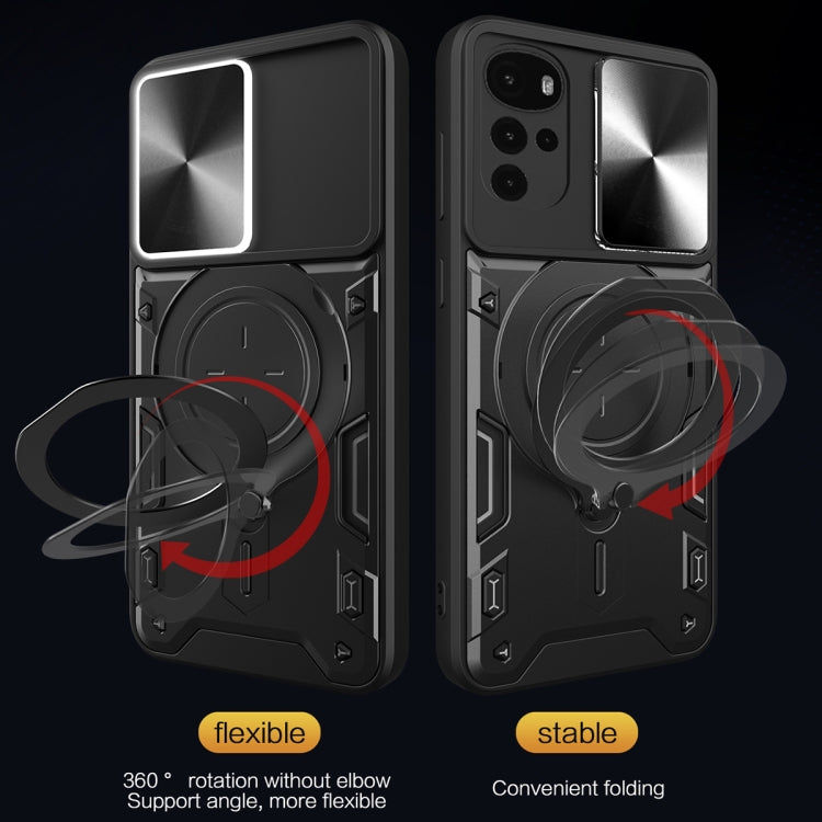 For Motorola Moto G22 / E32 CD Texture Sliding Camshield Magnetic Holder Phone Case(Red) - free shipping - PMC TechLife - Order now!