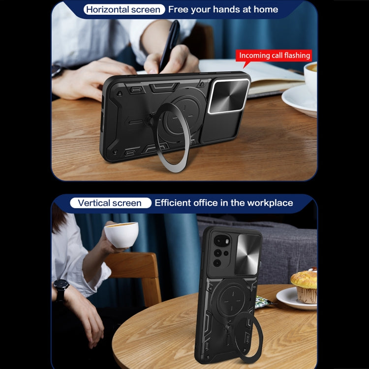 For Motorola Moto G22 / E32 CD Texture Sliding Camshield Magnetic Holder Phone Case(Purple) - free shipping - PMC TechLife - Order now!