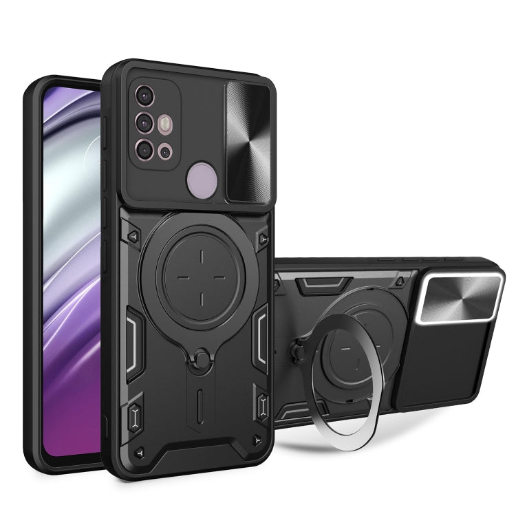 For Motorola Moto G30 / G20 / G10 CD Texture Sliding Camshield Magnetic Holder Phone Case(Black) - free shipping - PMC TechLife - Order now!