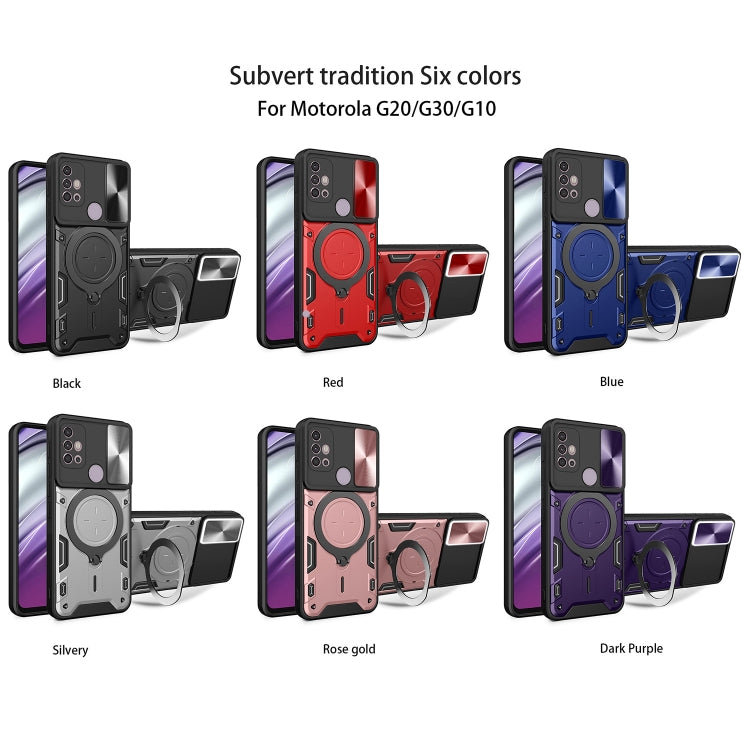 For Motorola Moto G30 / G20 / G10 CD Texture Sliding Camshield Magnetic Holder Phone Case(Black) - free shipping - PMC TechLife - Order now!