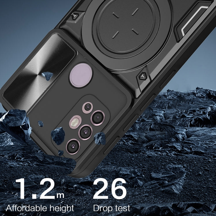For Motorola Moto G30 / G20 / G10 CD Texture Sliding Camshield Magnetic Holder Phone Case(Black) - free shipping - PMC TechLife - Order now!