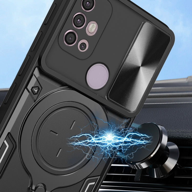 For Motorola Moto G30 / G20 / G10 CD Texture Sliding Camshield Magnetic Holder Phone Case(Blue) - free shipping - PMC TechLife - Order now!