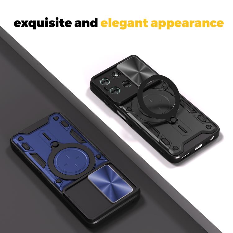 For Motorola Moto G56 5G CD Texture Sliding Camshield Magnetic Holder Phone Case(Purple) - free shipping - PMC TechLife - Order now!