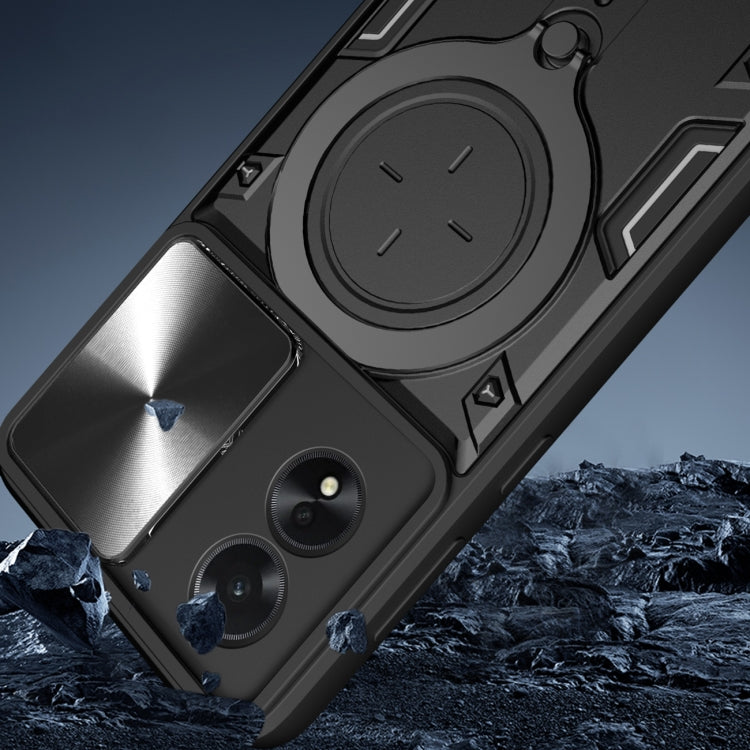 For OPPO A38 4G Global CD Texture Sliding Camshield Magnetic Holder Phone Case(Pink) - free shipping - PMC TechLife - Order now!