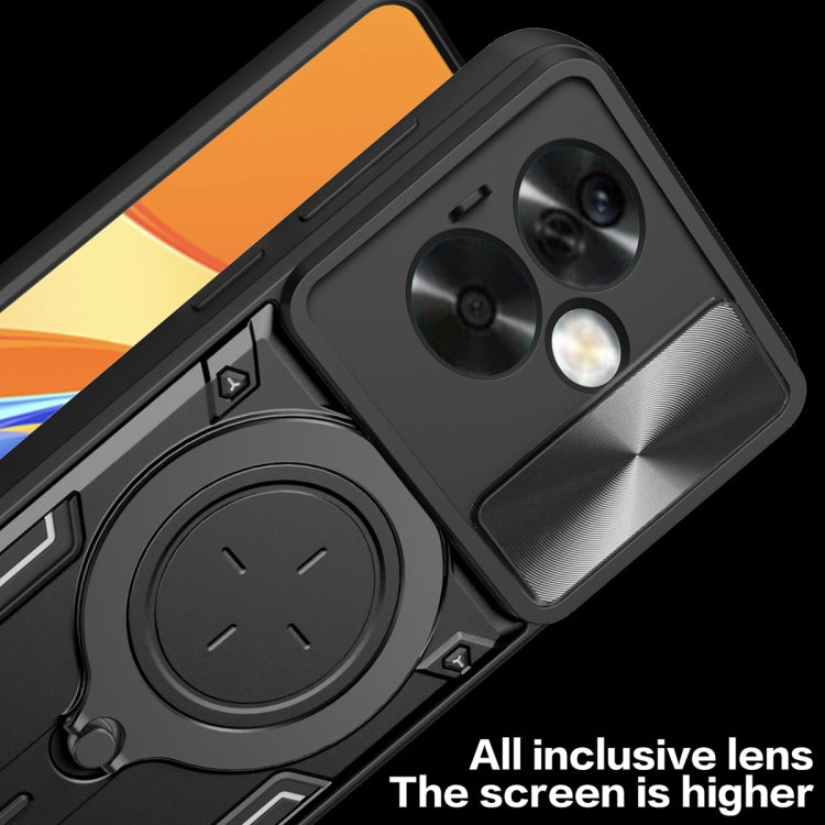 For OPPO A79 5G Global CD Texture Sliding Camshield Magnetic Holder Phone Case(Black) - free shipping - PMC TechLife - Order now!