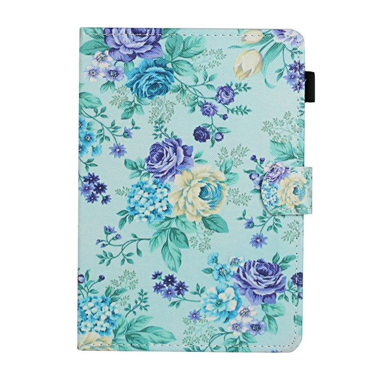 For 10 inch Universal Tablet PC Flower Pattern Horizontal Flip Leather Case with Card Slots & Holder(Purple Flower) - 10 - 11 inch by PMC TechLife | Online Shopping South Africa | PMC TechLife | Buy Now Pay Later Mobicred