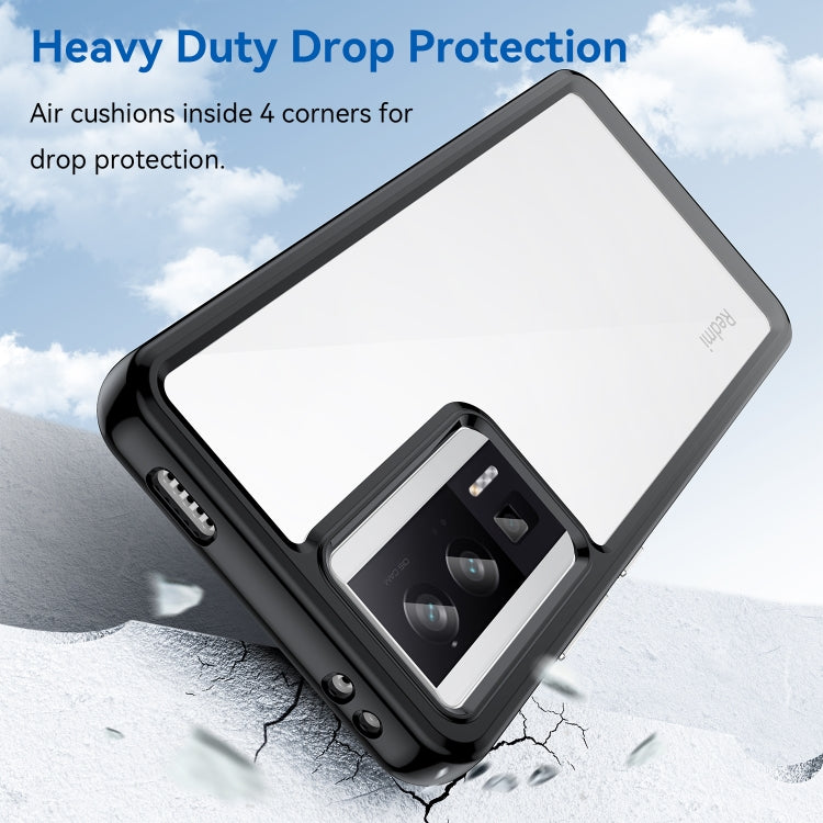 For Xiaomi Poco F5 Pro Colorful Series Acrylic Hybrid TPU Phone Case(Black) - Xiaomi Cases by PMC TechLife | Online Shopping South Africa | PMC TechLife | Buy Now Pay Later Mobicred