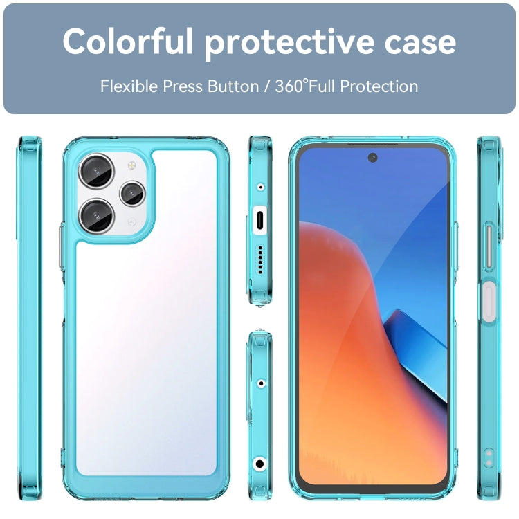 For Xiaomi Redmi 12R Colorful Series Acrylic Hybrid TPU Phone Case(Transparent Blue) - Xiaomi Cases by PMC TechLife | Online Shopping South Africa | PMC TechLife | Buy Now Pay Later Mobicred