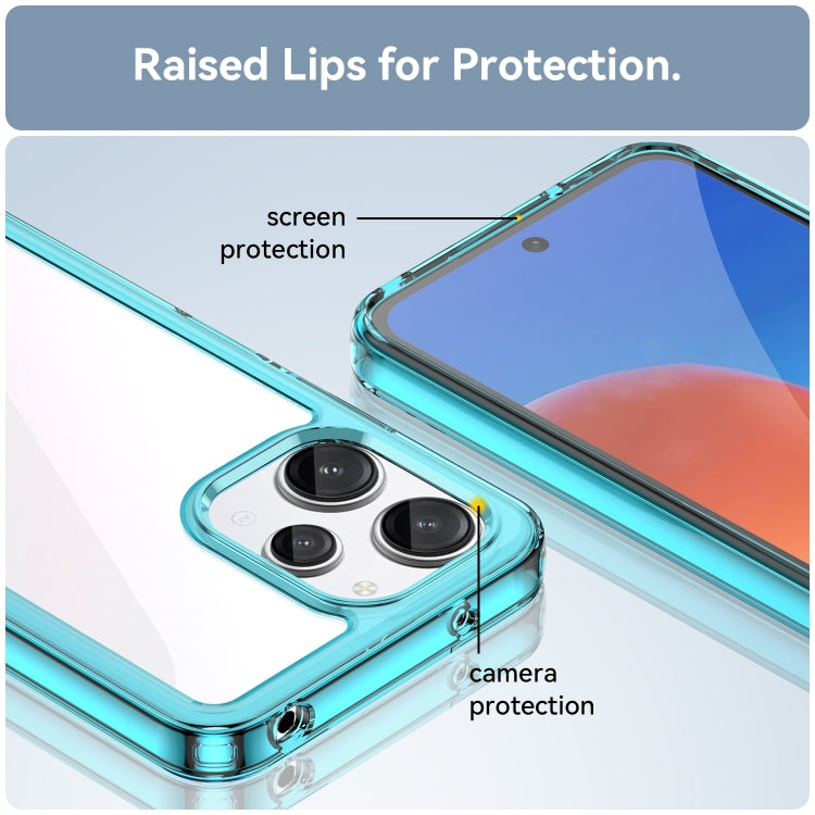 For Xiaomi Redmi 12R Colorful Series Acrylic Hybrid TPU Phone Case(Transparent Blue) - Xiaomi Cases by PMC TechLife | Online Shopping South Africa | PMC TechLife | Buy Now Pay Later Mobicred
