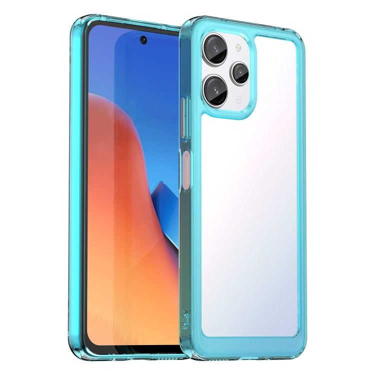For Xiaomi Poco M6 Pro 5G Colorful Series Acrylic Hybrid TPU Phone Case(Transparent Blue) - Xiaomi Cases by PMC TechLife | Online Shopping South Africa | PMC TechLife | Buy Now Pay Later Mobicred