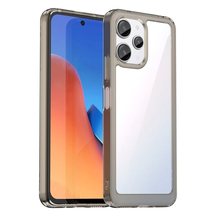 For Xiaomi Poco M6 Pro 5G Colorful Series Acrylic Hybrid TPU Phone Case(Transparent Grey) - Xiaomi Cases by PMC TechLife | Online Shopping South Africa | PMC TechLife | Buy Now Pay Later Mobicred