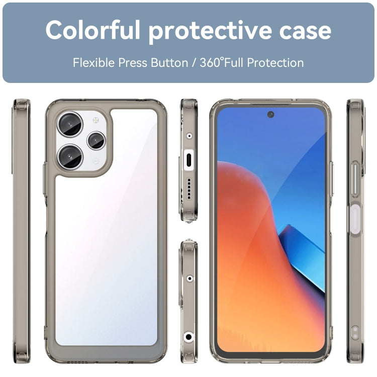 For Xiaomi Poco M6 Pro 5G Colorful Series Acrylic Hybrid TPU Phone Case(Transparent Grey) - Xiaomi Cases by PMC TechLife | Online Shopping South Africa | PMC TechLife | Buy Now Pay Later Mobicred