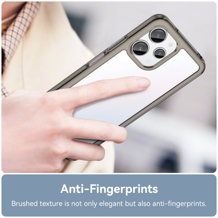 For Xiaomi Poco M6 Pro 5G Colorful Series Acrylic Hybrid TPU Phone Case(Transparent Grey) - Xiaomi Cases by PMC TechLife | Online Shopping South Africa | PMC TechLife | Buy Now Pay Later Mobicred