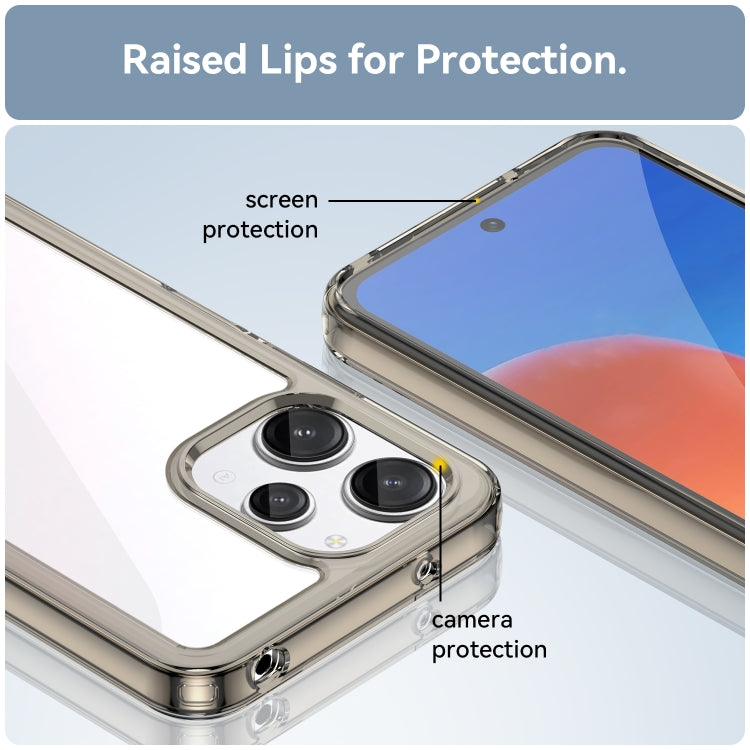 For Xiaomi Poco M6 Pro 5G Colorful Series Acrylic Hybrid TPU Phone Case(Transparent Grey) - Xiaomi Cases by PMC TechLife | Online Shopping South Africa | PMC TechLife | Buy Now Pay Later Mobicred