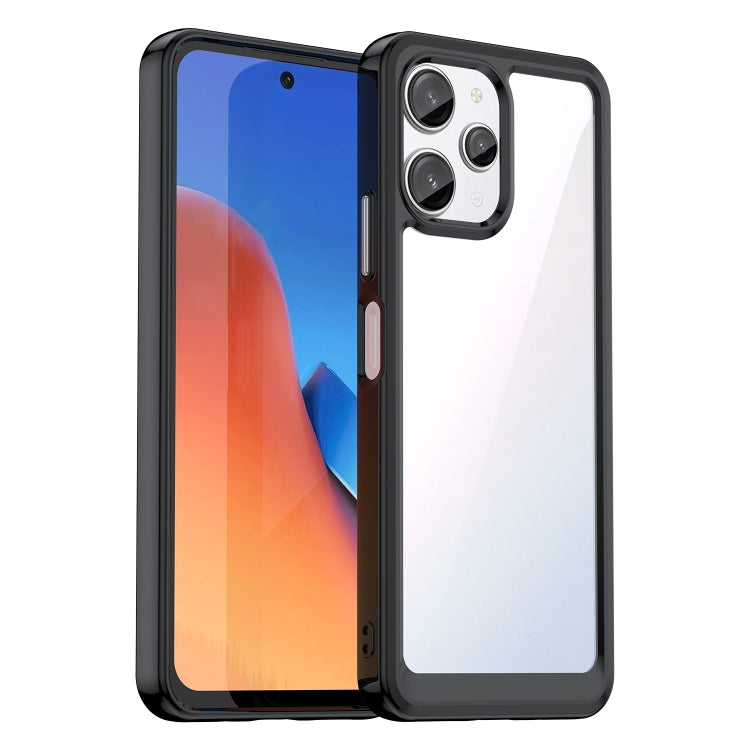 For Xiaomi Poco M6 Pro 5G Colorful Series Acrylic Hybrid TPU Phone Case(Black) - Xiaomi Cases by PMC TechLife | Online Shopping South Africa | PMC TechLife | Buy Now Pay Later Mobicred