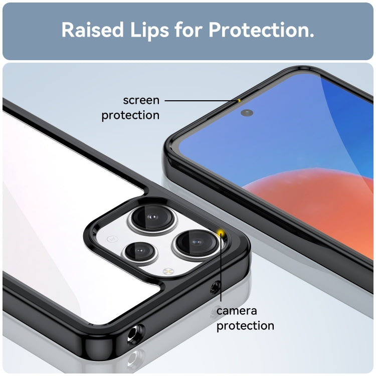 For Xiaomi Poco M6 Pro 5G Colorful Series Acrylic Hybrid TPU Phone Case(Black) - Xiaomi Cases by PMC TechLife | Online Shopping South Africa | PMC TechLife | Buy Now Pay Later Mobicred