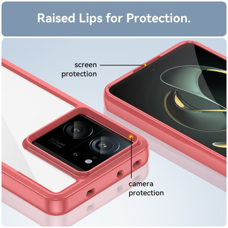 For Xiaomi Redmi K60 Ultra Colorful Series Acrylic Hybrid TPU Phone Case(Red) - Redmi K60 Ultra Cases by PMC TechLife | Online Shopping South Africa | PMC TechLife | Buy Now Pay Later Mobicred