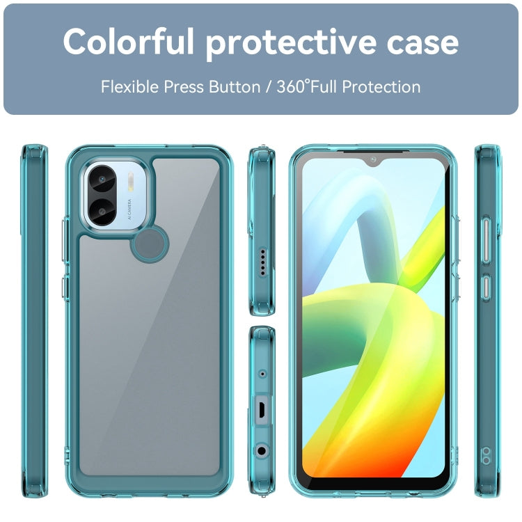 For Xiaomi Poco C50 Colorful Series Acrylic Hybrid TPU Phone Case(Transparent Blue) - Xiaomi Cases by PMC TechLife | Online Shopping South Africa | PMC TechLife | Buy Now Pay Later Mobicred