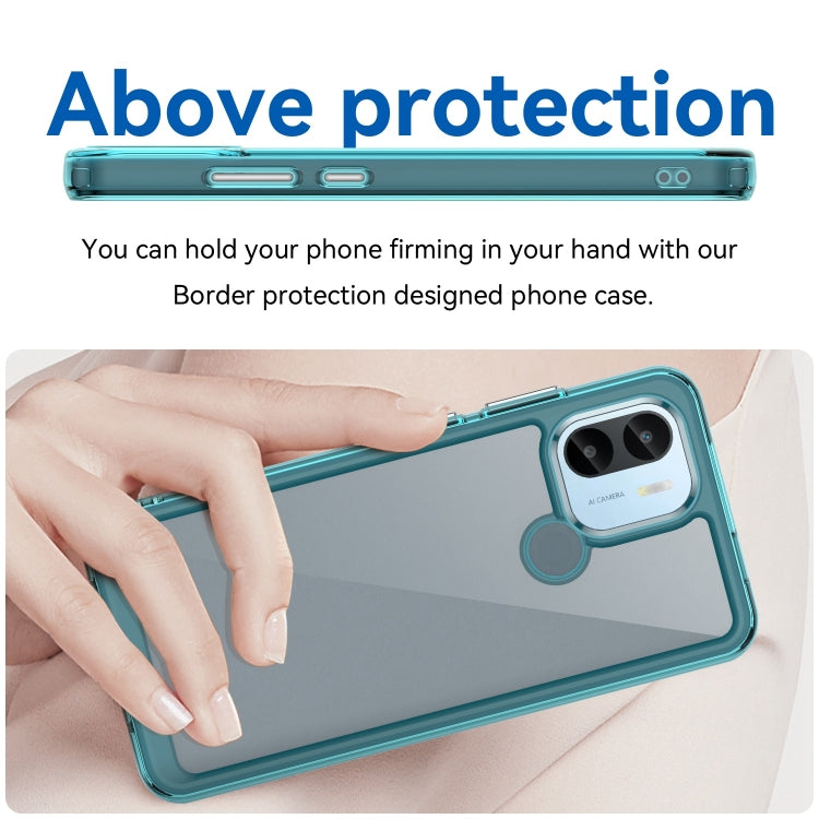 For Xiaomi Poco C50 Colorful Series Acrylic Hybrid TPU Phone Case(Transparent Blue) - Xiaomi Cases by PMC TechLife | Online Shopping South Africa | PMC TechLife | Buy Now Pay Later Mobicred